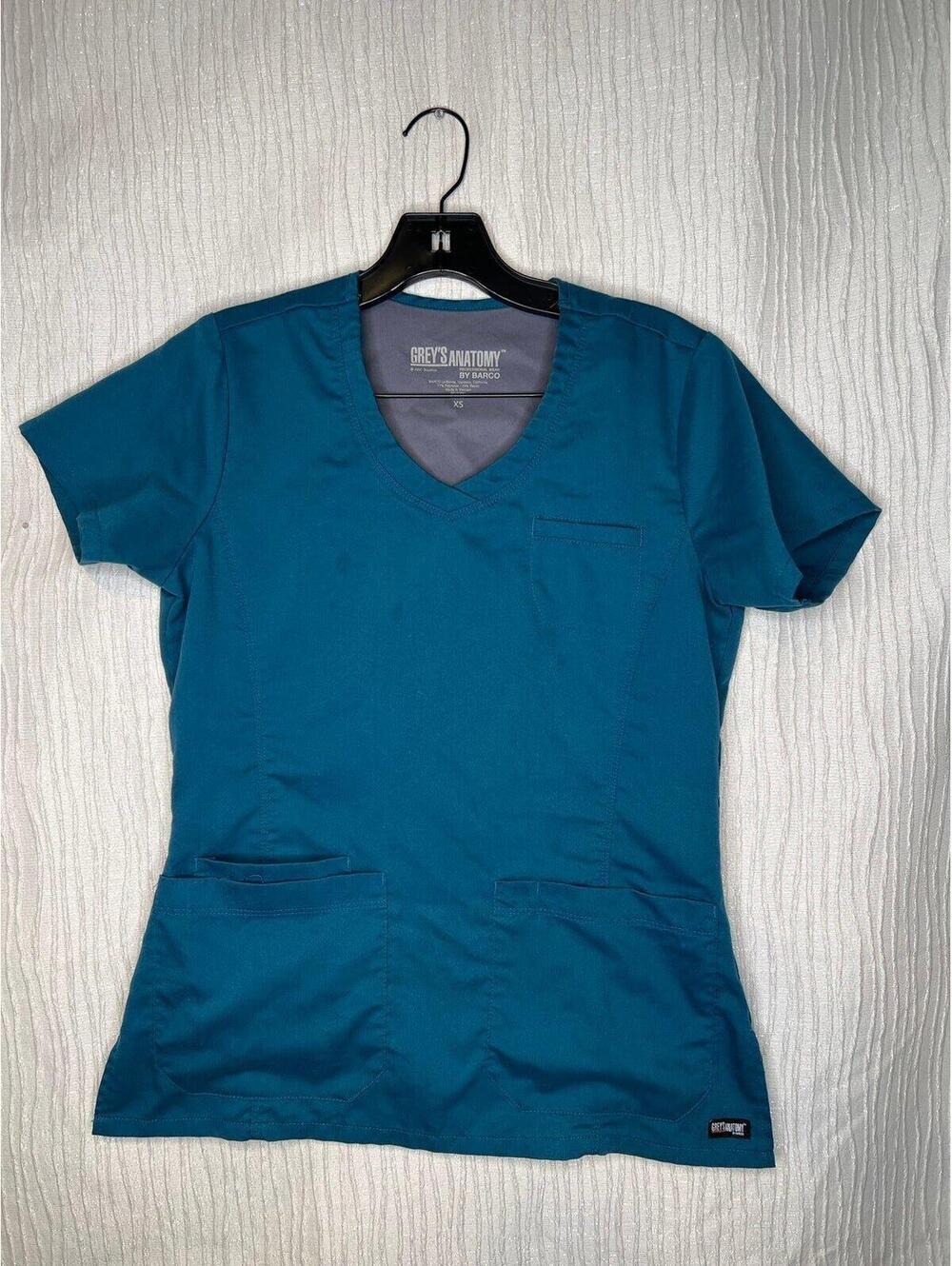 Teal greys anatomy scrub top